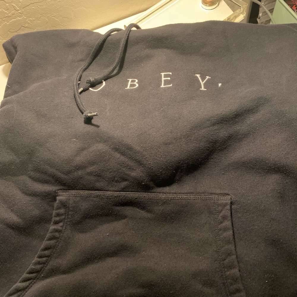 black obey hoodie